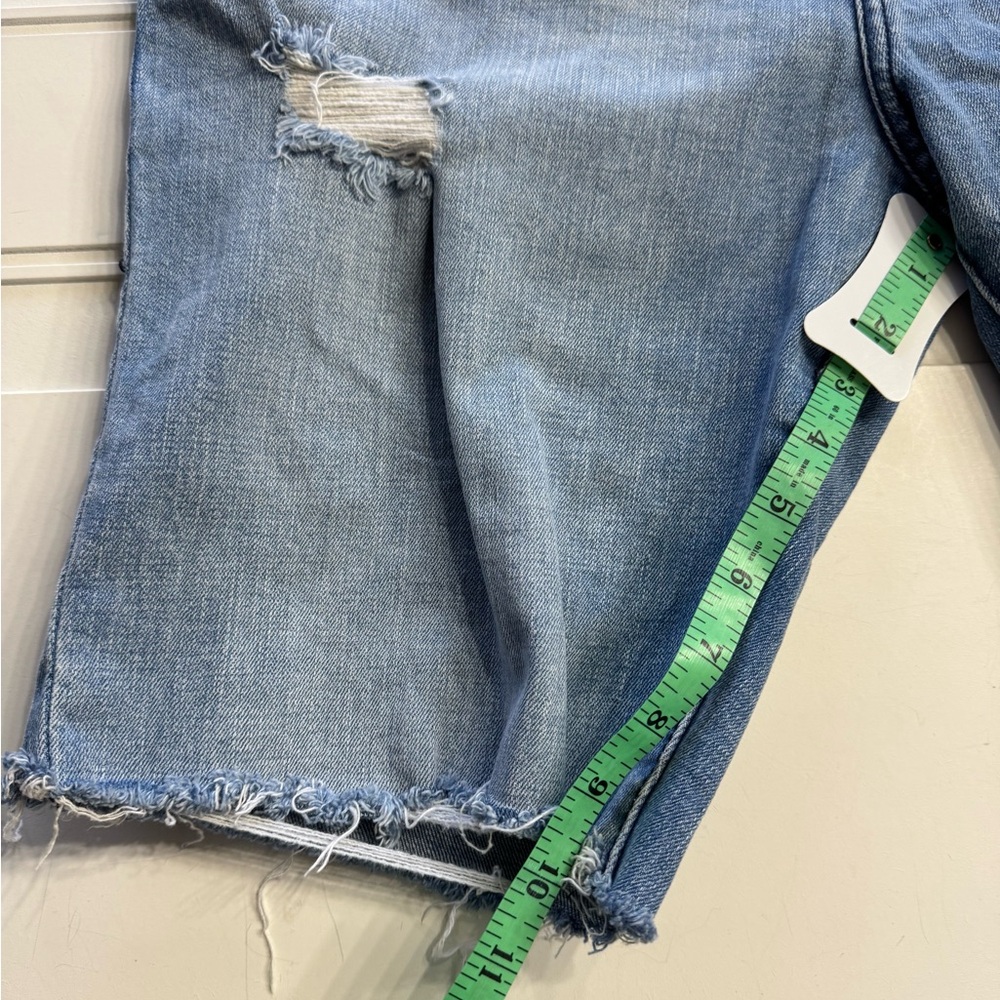 True Religion Mens Sz 32 Geno Relaxed Slim Fit Blue Denim Distressed Jean Shorts - Picture 4 of 6
